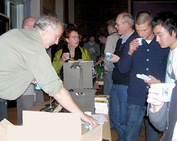Bordet, hvor Finca El*Doradito-kaffen blev præsenteret for offentligheden første gang. Foto: Gerda Jensen.